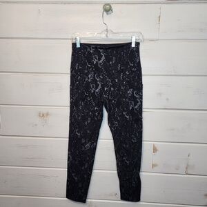 Tuff Athletics Black Rocky Print Leggings Small